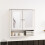 Home Discount Priano 2 Door Bathroom Wall Cabinet Mirrored Shelf 1