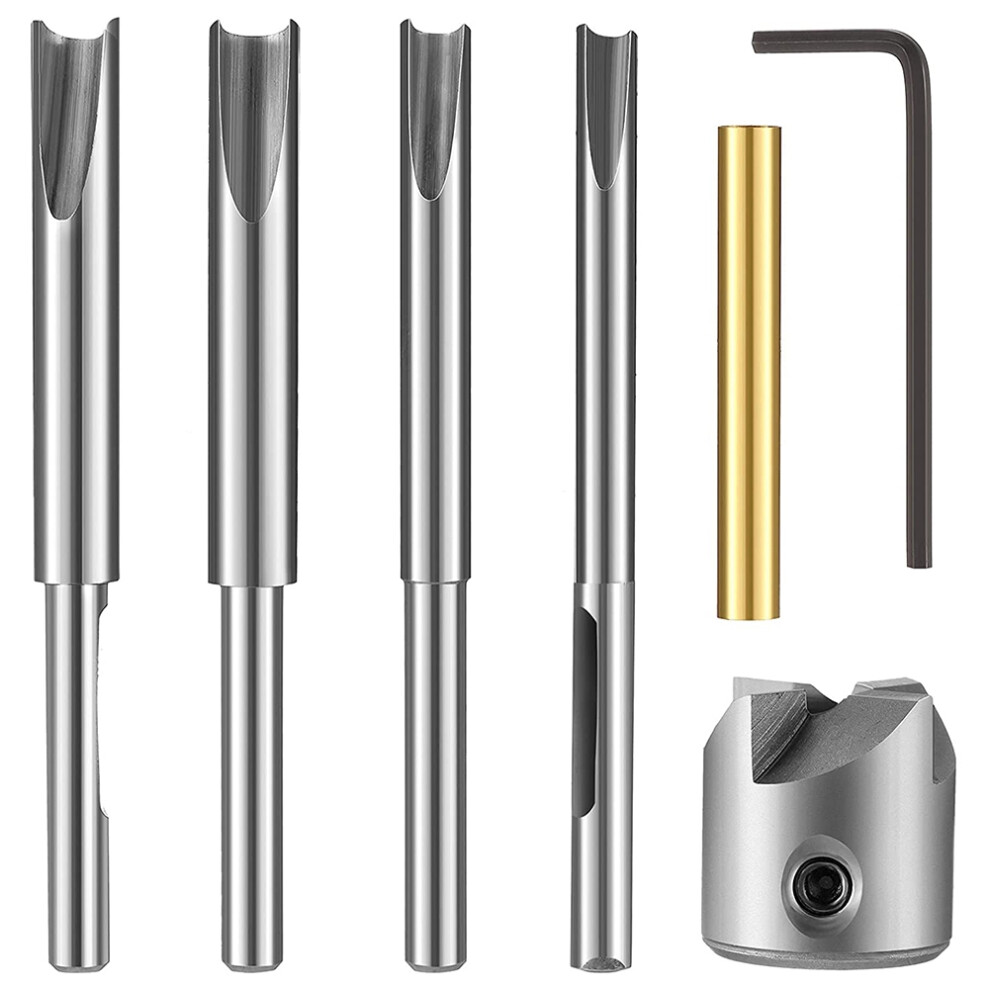Melitt-7 Pieces Pen Barrel Trimmer Kit Trimming System Mill Set,Cutting Sleeve Adapter Hex Key Wrench 4851142770704