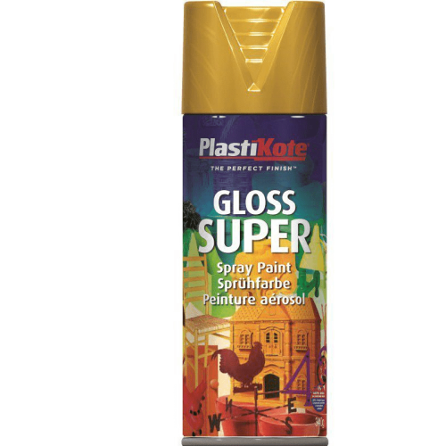 PlastiKote Plastikote  Super Gloss 400ml Spray Paint Available Super Gold