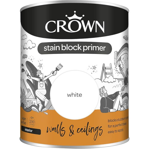 Crown Crown Multi Surface Primer Undercoat Quality Paint WHITE 2.5L