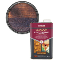 Barretine Wood Protective Treatment Paint 1L Dark Brown