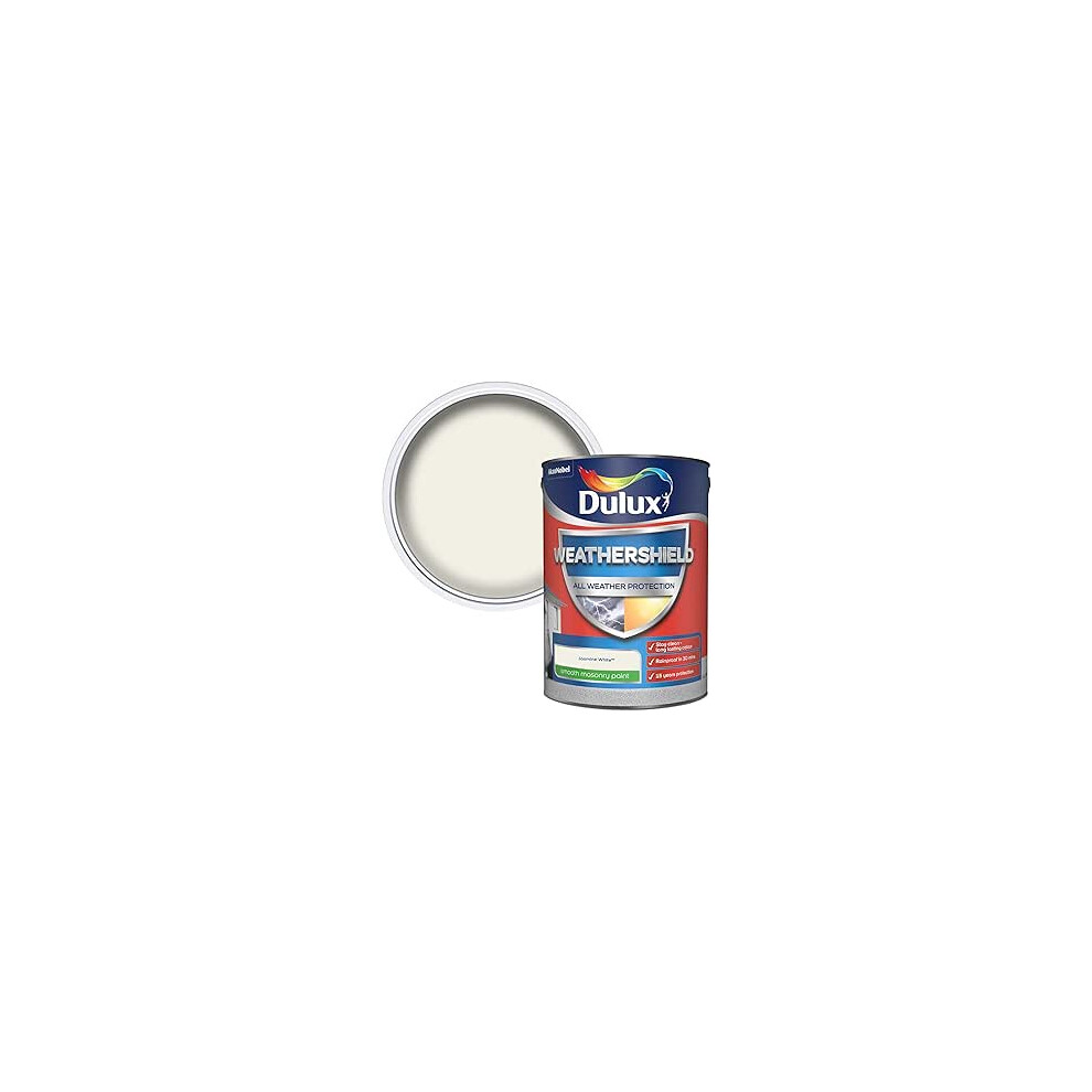 Dulux Weathershield Smooth Masonry Paint 5L Jasmine White