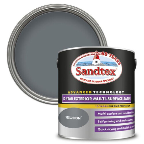 Sandtex Sandtex 10 Year Multi Surface Satin Paint 2.5L Seclusion