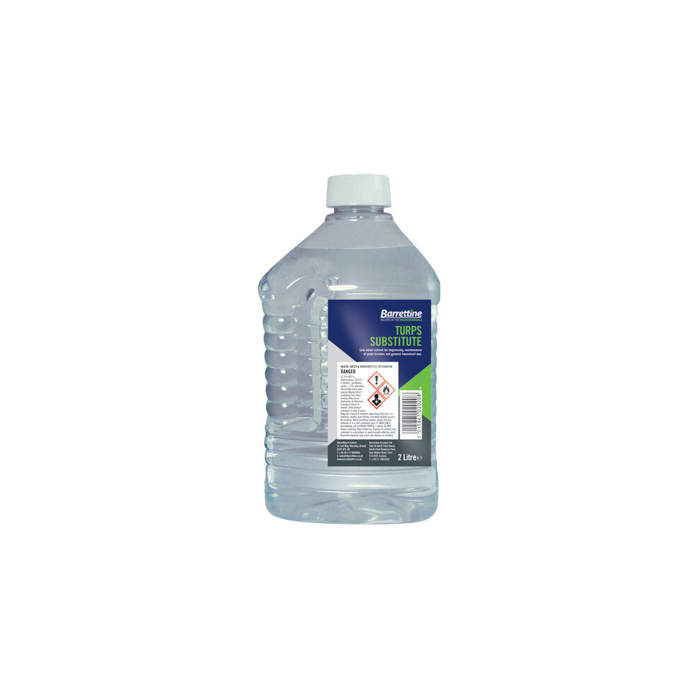 Barretine Turps Subs 2Ltr* - Turpentine Substitute, Versatile Cleaning Solvent & Paint Thinner For Oil-Based Paints 5015861020208