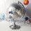 Silver Globe Desk Lamp, 3 meter String Lights, Globe Diam. 20 cm, Warm White Light 3