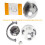 Silver Globe Desk Lamp, 3 meter String Lights, Globe Diam. 20 cm, Warm White Light 7