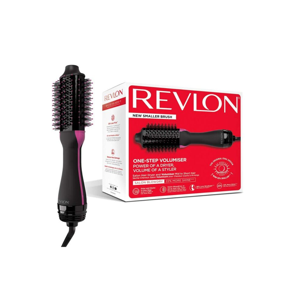 Revlon One Step Hair Dryer And Volumiser Oval Brush Design Rose