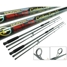 2 X Hunter Pro 3pc 12ft Carbon Carp Rod.
