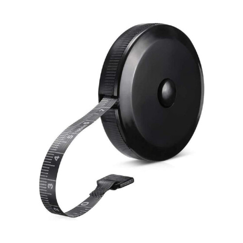 1 Pack Soft Tape Measure Retractable Measuring for?Body Fabric Sewing Tailor Cloth Knitting Craft Weight Loss?Measurements Retractable Black