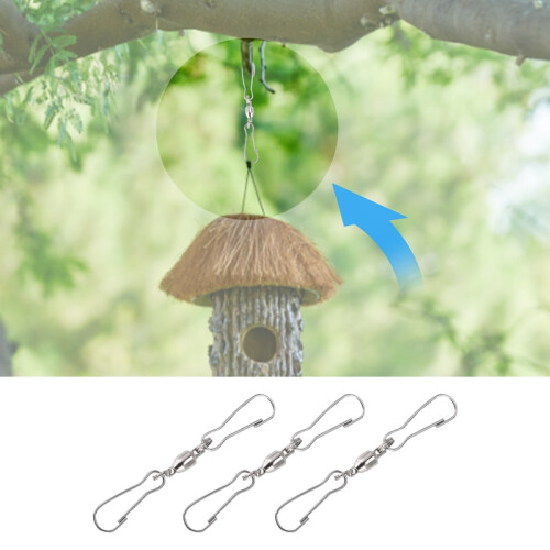 8 Pack Spinning Double Clip Swivel Hooks for Wind Spinners, Windsock 2