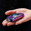(Blue) Double Arc Electric Lighter Usb Rechargeable Lighter With Fingerprint Sensor Sport Car Shape 4