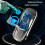 (Blue) Double Arc Electric Lighter Usb Rechargeable Lighter With Fingerprint Sensor Sport Car Shape 6