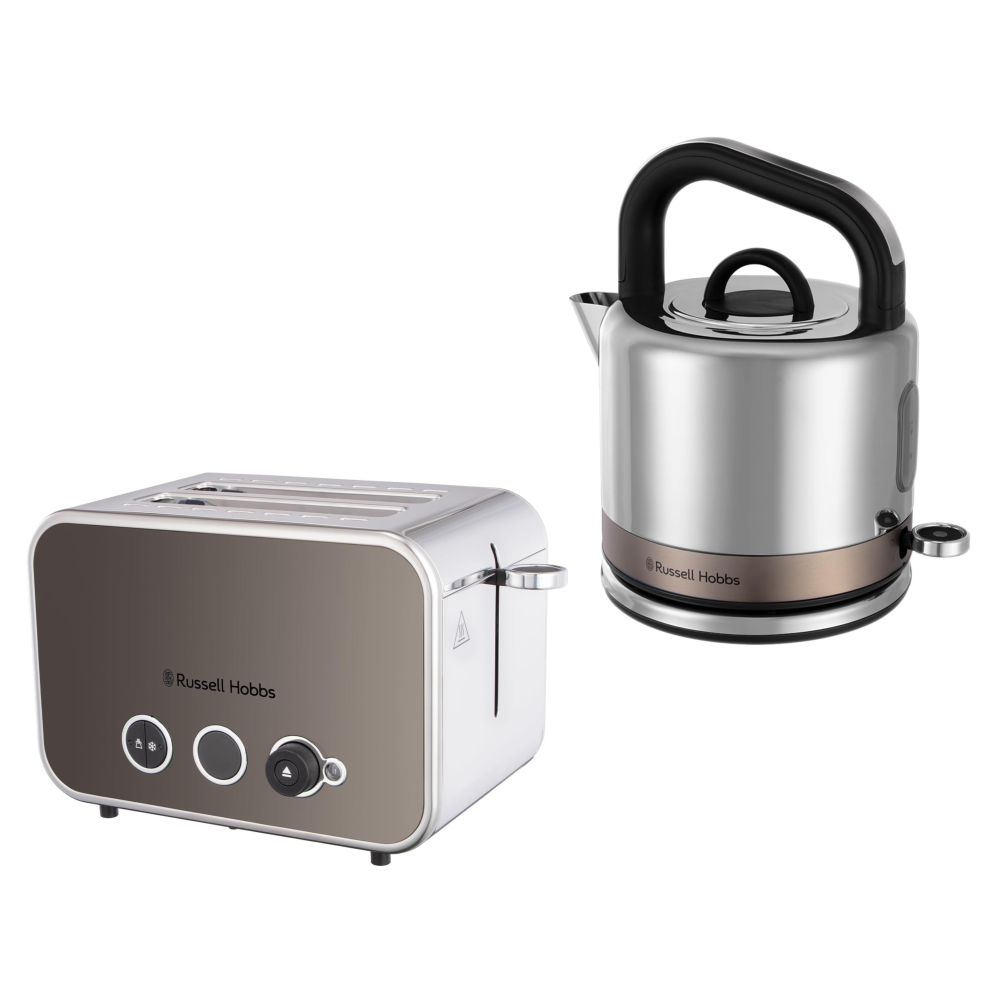 Russell Hobbs Distinctions Titanium Kettle & 2 Slice Toaster Set