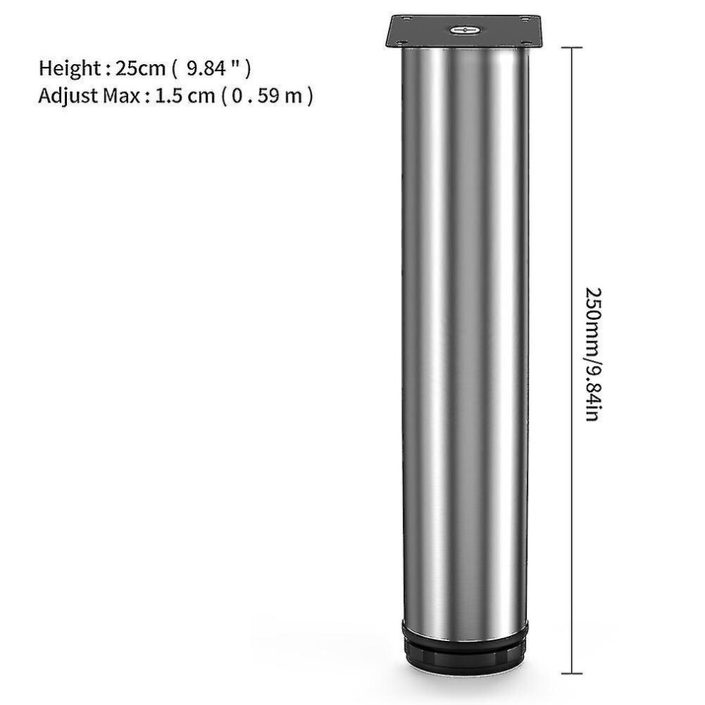 (250Mm) 5 35Cm Adjustable Stainless Steel Furniture Feet Black Replacement Metal Feet For Couch Cabinets Tv Stands Cabinet Sofa Feets 7305602248557