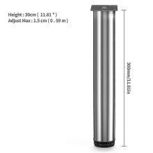 (300mm) 5 35cm Adjustable Stainless Steel Furniture Feet Black Replacement Metal Feet For Couch Cabinets Tv Stands Cabinet Sofa Feets