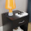 Home Discount (Black) Riano 1 Drawer 1 Shelf Bedside Chest Nightstand 3