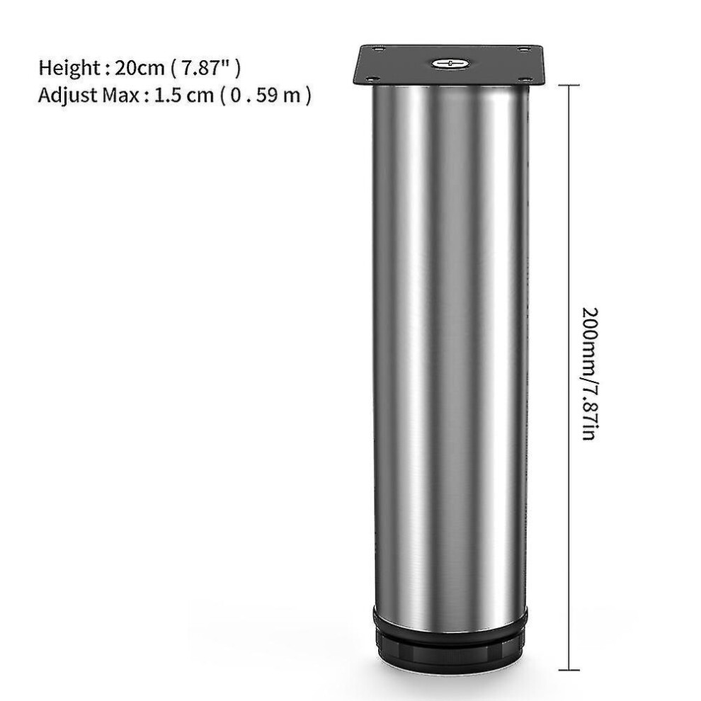 (200Mm) 5 35Cm Adjustable Stainless Steel Furniture Feet Black Replacement Metal Feet For Couch Cabinets Tv Stands Cabinet Sofa Feets 7305602248571