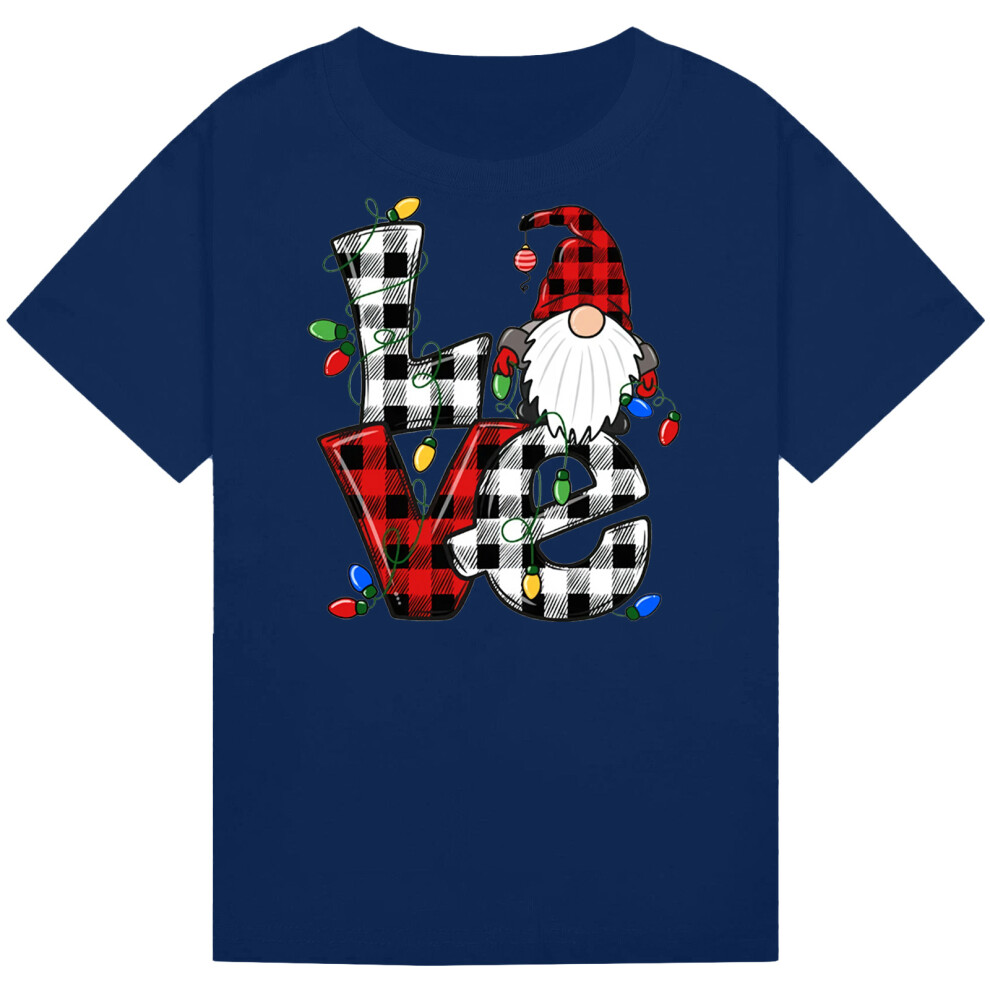 (12-13YR, NAVY) Xmas Gnome Christmas T-Shirts For boys& Girls-image-OPC-PFP7QKN-NEW
