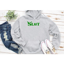 (M, Grey) Shrek Slut Shrek Lover Black Grey Men Women Unisex Hoodie