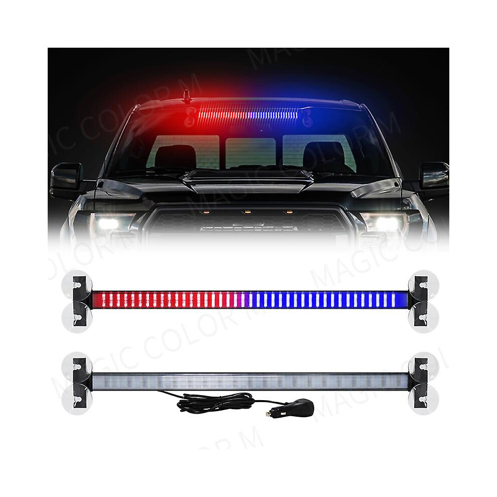 Led Strobe Police Lights For Auto Emergency Grill Warning Lamp 80 Led Windshield Bar Traffic Advisor Flashlight Car Accessories 7305602249950