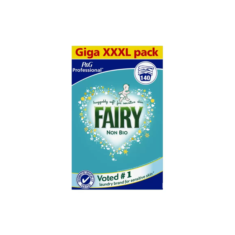 XXXL Fairy Non-Bio Washing Laundry Powder 130 Wash for Sensitive Skin