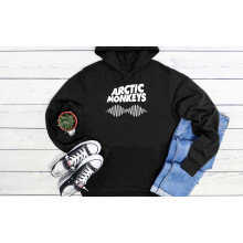 (S, Black) Artic Monkeys Iconic Music Band Concert Black Grey Men Women Unisex Hoodie