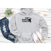 (L, Grey) The Northcoast 500 Scotland NC500 Black Grey Men Women Unisex Hoodie