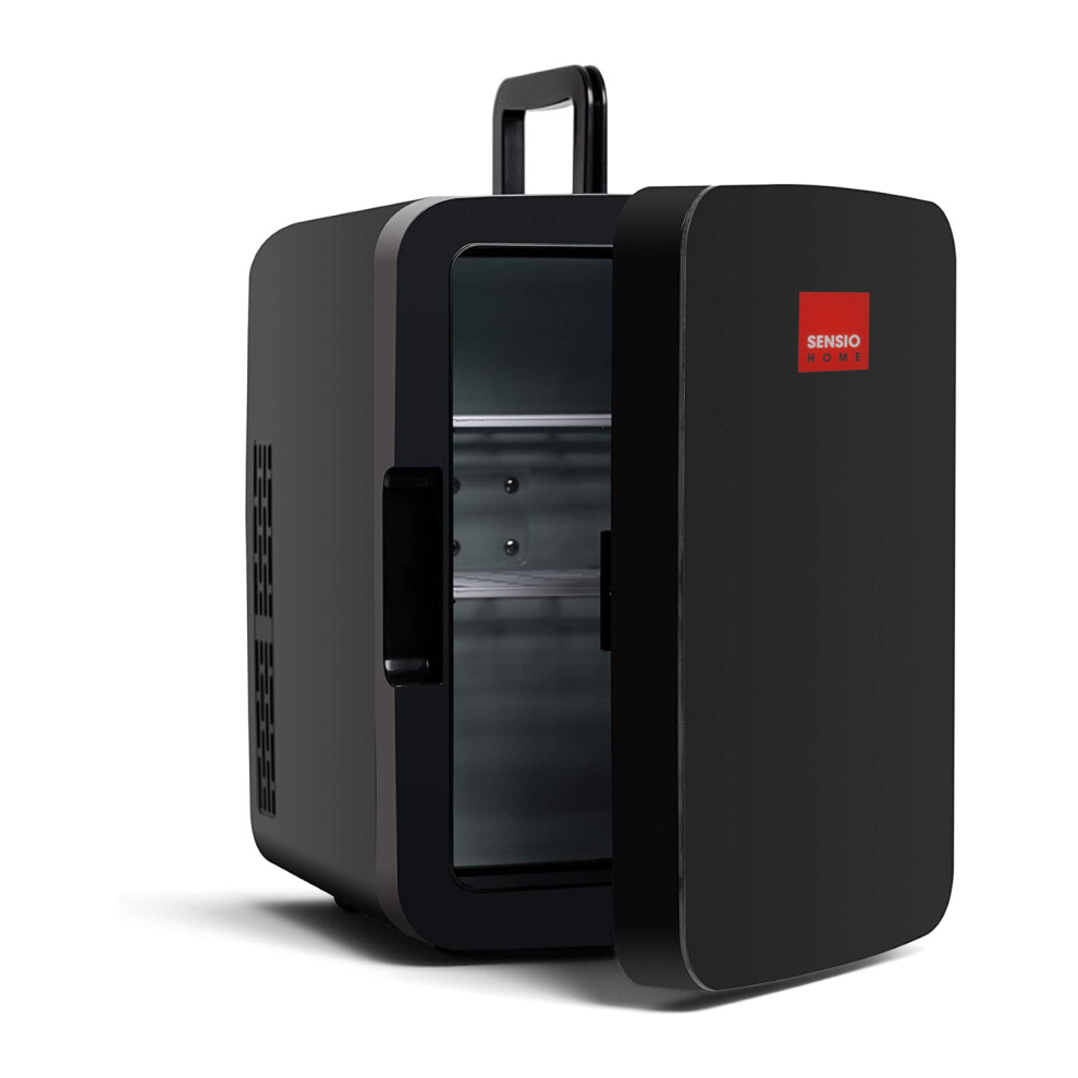 (15L Black) SENSIOHOME Mini Fridge Cooler & Warmer | 12v, UK & EU Plug