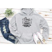 (XXXXXL, Sport Grey) Dogs Are My Favorite People Funny Black Grey Men Women Unisex Hoodie