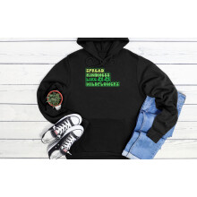 (XXXXL, Black) Spread Kindness Like Wildflowers Mental Health Black Grey Men Women Unisex Hoodie