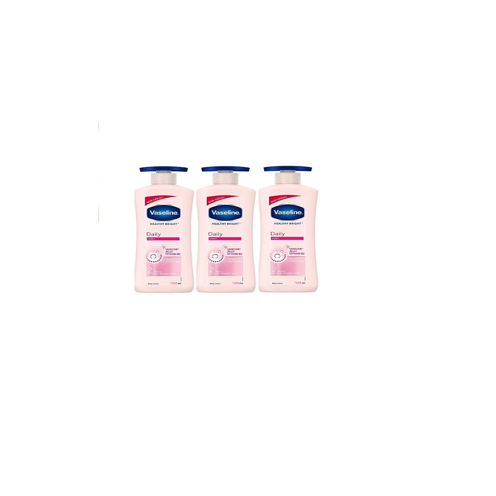 Vaseline Intensive Care Body Daily Brightening Lotion For Dry Skin  3 x 600ml