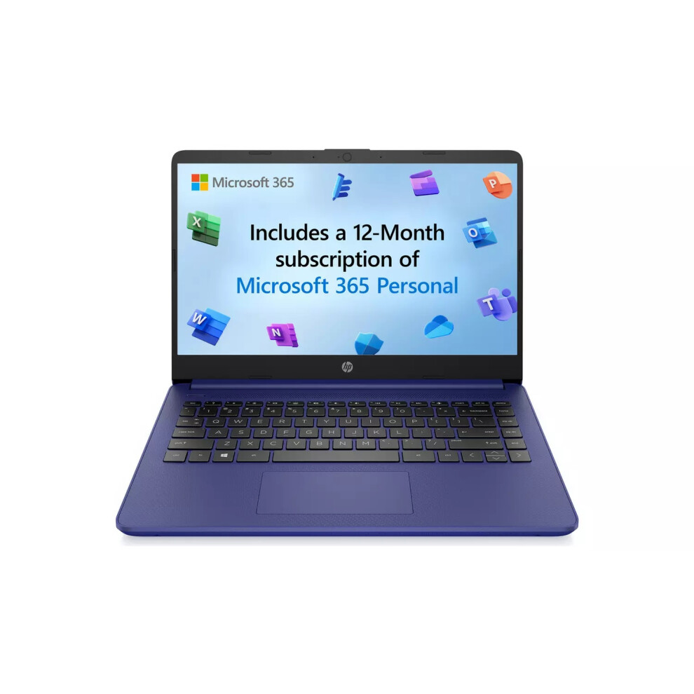 HP Stream 14s-dq0012na 14in Celeron 4GB 128GB Laptop - Blue