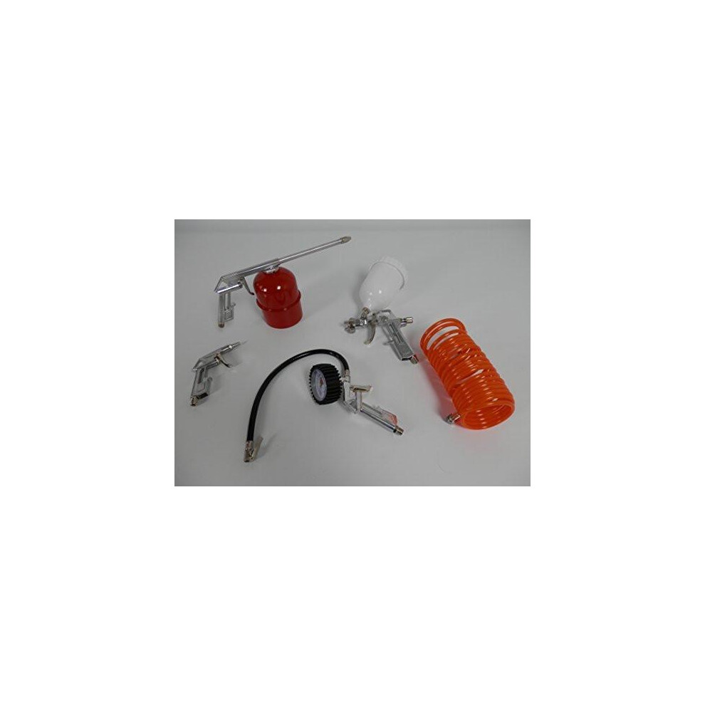 5 Piece Air Compressor Kit Spray Gun Air Line Accessories Tools Air Hose