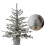 Snowy Potted Christmas Tree 3ft, Pine Effect Potted Tree With 91 Branch Tips 3