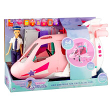 New 3 x 1.5V "AA" Size Motorized Jet Plane Jetsetter Jessie Playset.