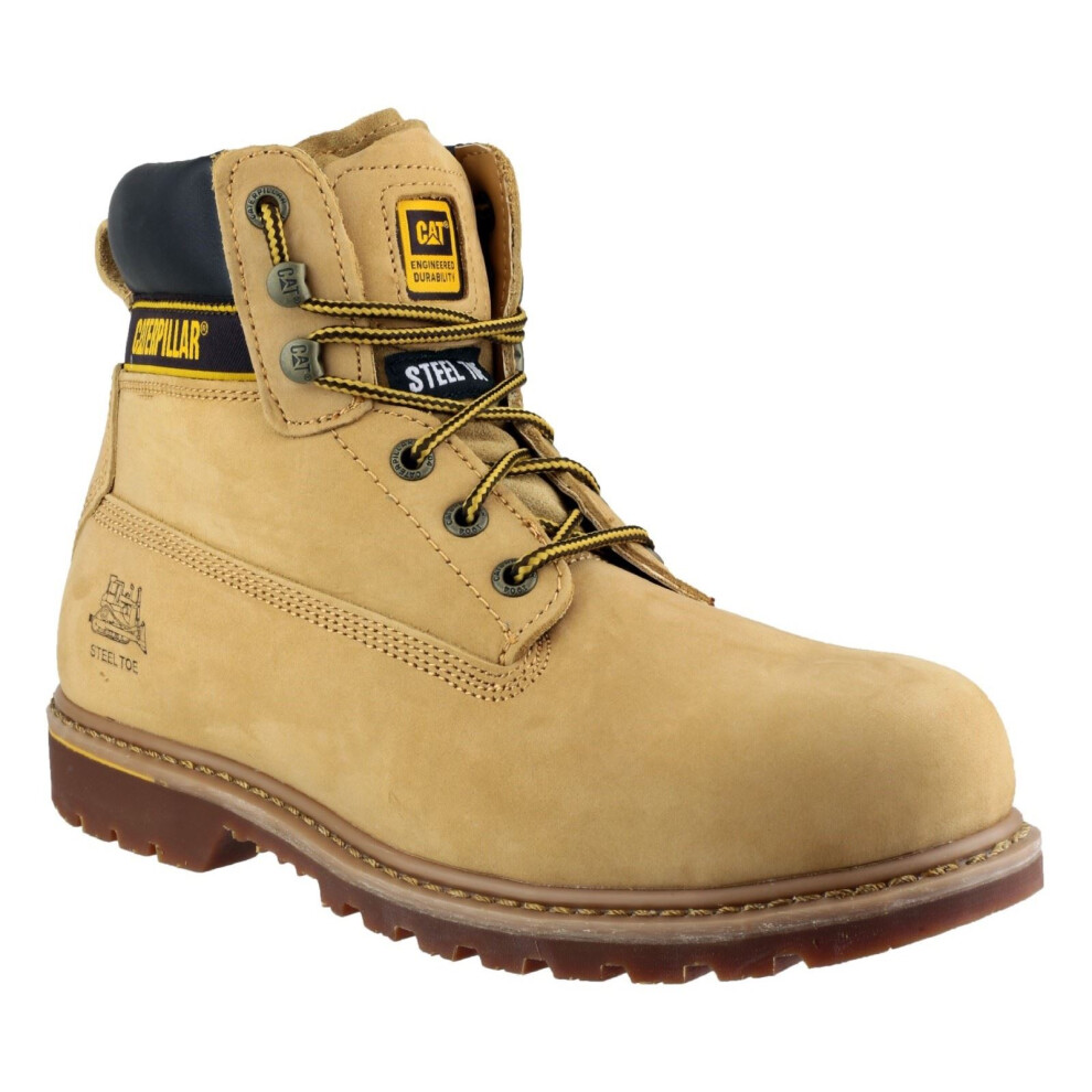 (Gold, 8 (Adults')) Caterpillar Holton S3 Leather Honey Safety Boots