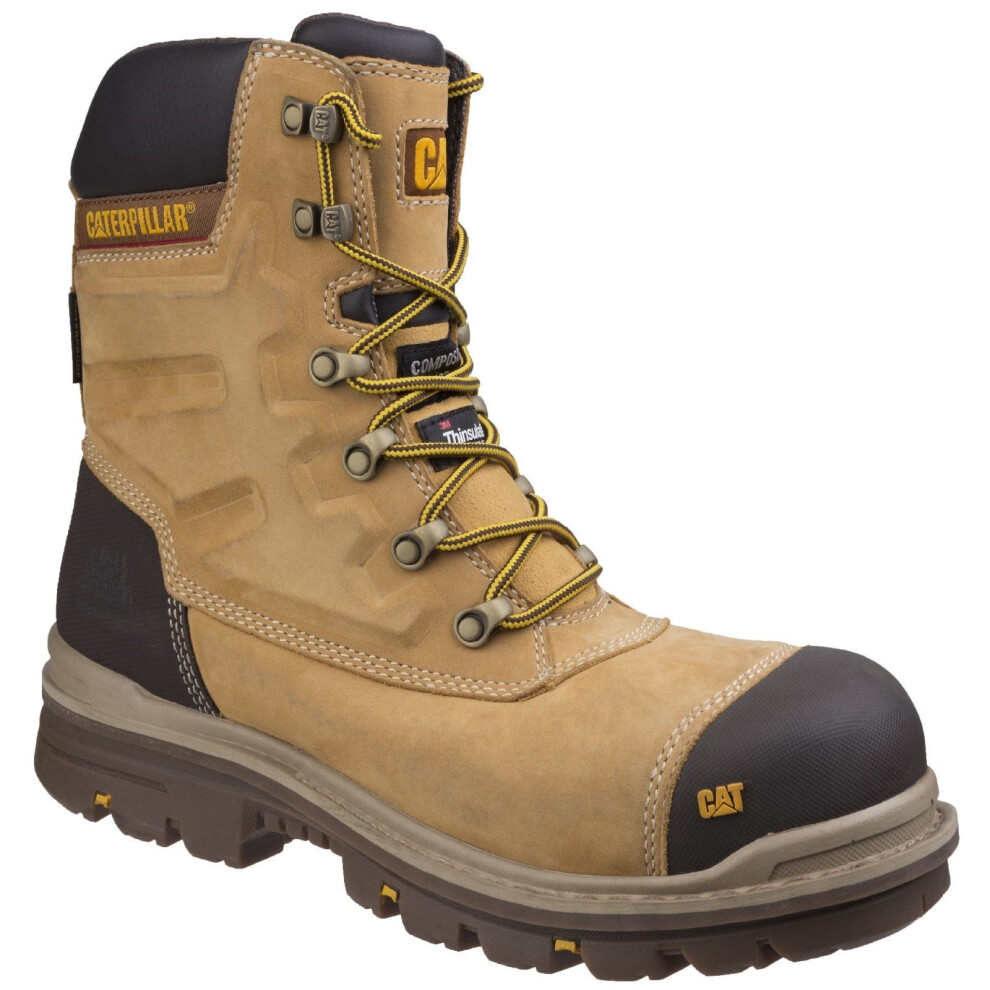 (Gold, 6 (Adults')) Caterpillar Premier Nubuck Honey Safety Boots