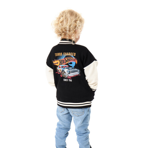 Hot Wheels (9-10 Years) Hot Wheels Varsity Jacket (Boys Black) 1