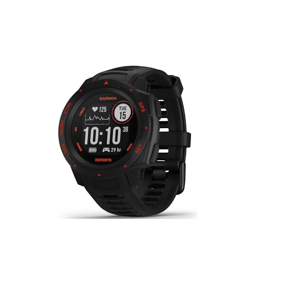 Garmin Instinct, Rugged GPS Smartwatch, Esports Edition Black