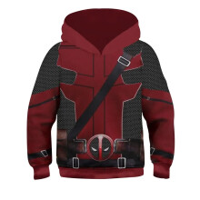 (Pullover B, Kids 140cm) Boys Girls Deadpool Wolverine Costume Superhero 3D Print Pullover Hoodies Jacket Sweatshirts for Halloween Party