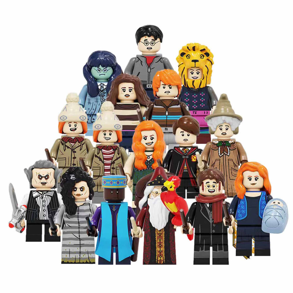 16CS Harry potter Neville Pomona MiniFigures Children's blocks Toys Fit Lego