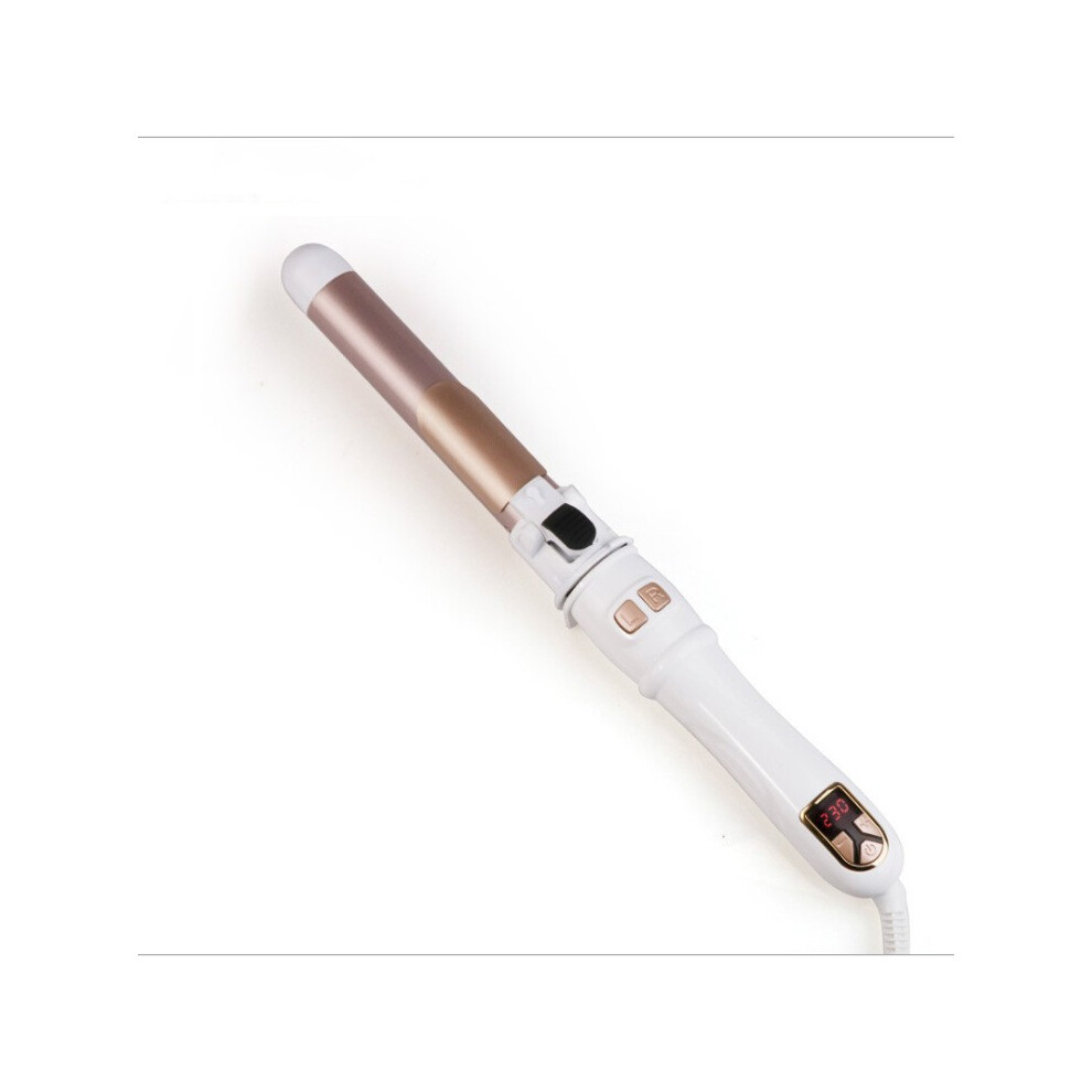 Rotating Electric Curling Iron Automatic Hair Curler Big Waver White