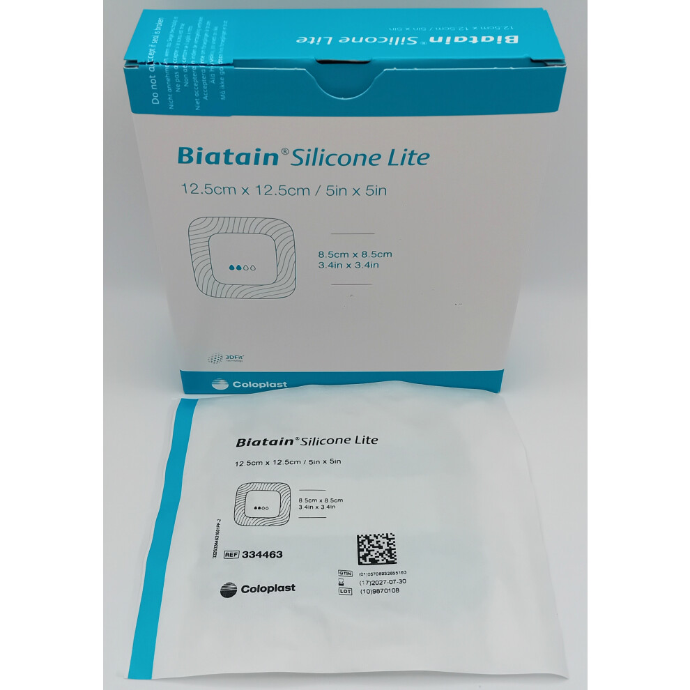 Biatain Silicone Lite 12.5cm x 12.5cm Box of 10 - REF: 334463