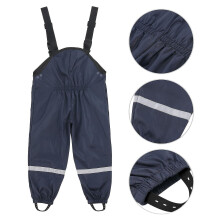(116) Unisex Children's Rain Dungarees Windproof And Waterproof Mud Trousers