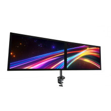2x24" Dual Screen Monitors - Clamp Stand - (1920 x 1080) - 1xHDMI/1xUSB-C - Refurbished