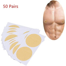 50 Pairs Men Nipple Cover  Nipple Guards Kit Disposable Self-adhesive Nipple Stickers Hide & Care System for Men