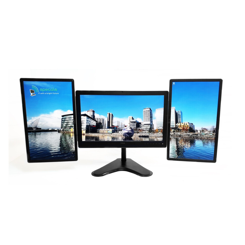 Dell Triple Screen 1X23" & 2X22″ Monitors - (1920 X 1080) - 1Xhdmi/2Xdvi