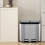 Living And Home 30L Stainless Steel Step Open Trash Can with Dual Pedals 3