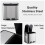 Living And Home 30L Stainless Steel Step Open Trash Can with Dual Pedals 5