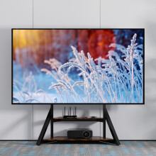 TV Floor Mount Stand with Shelves Height Adjustable for 65-100 inch